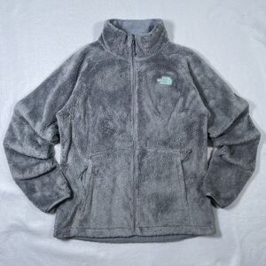 Womens The North Face Furry Grey Gray Long Sleeve Jacket Women’s Size M Full Zip
